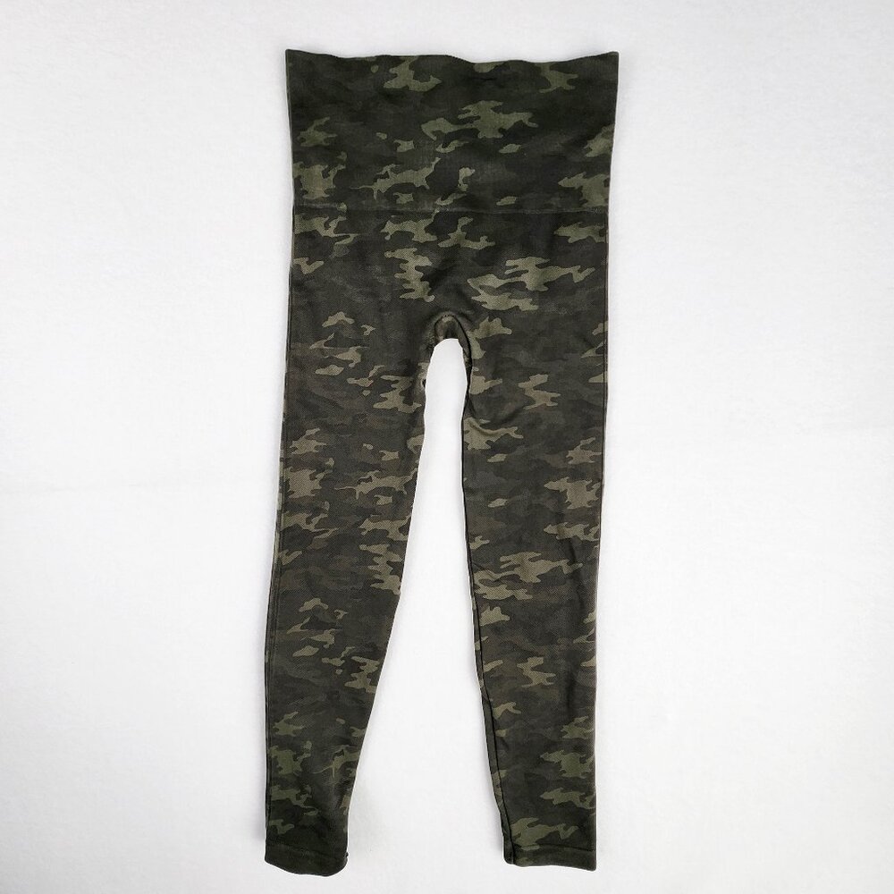 Spanx Womens Leggings Size Large Green Camo